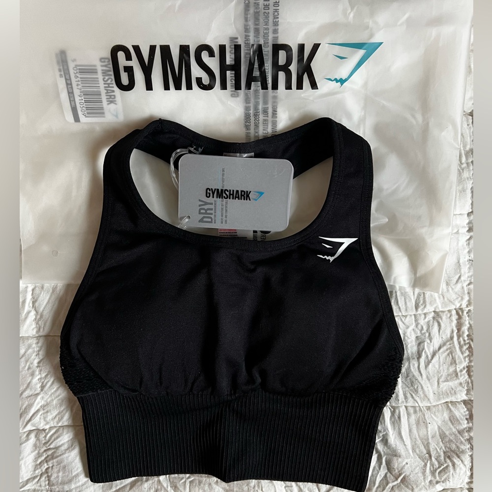 Gymshark Energy Seamless Crop Top/Bra Black